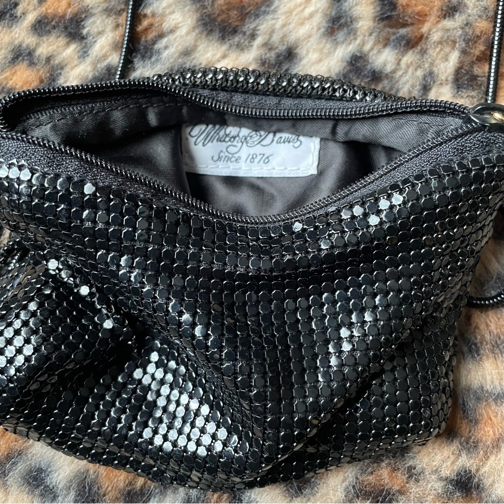 Black Metal Mesh Whiting and Davis Mini Bag - Picture 3 of 8